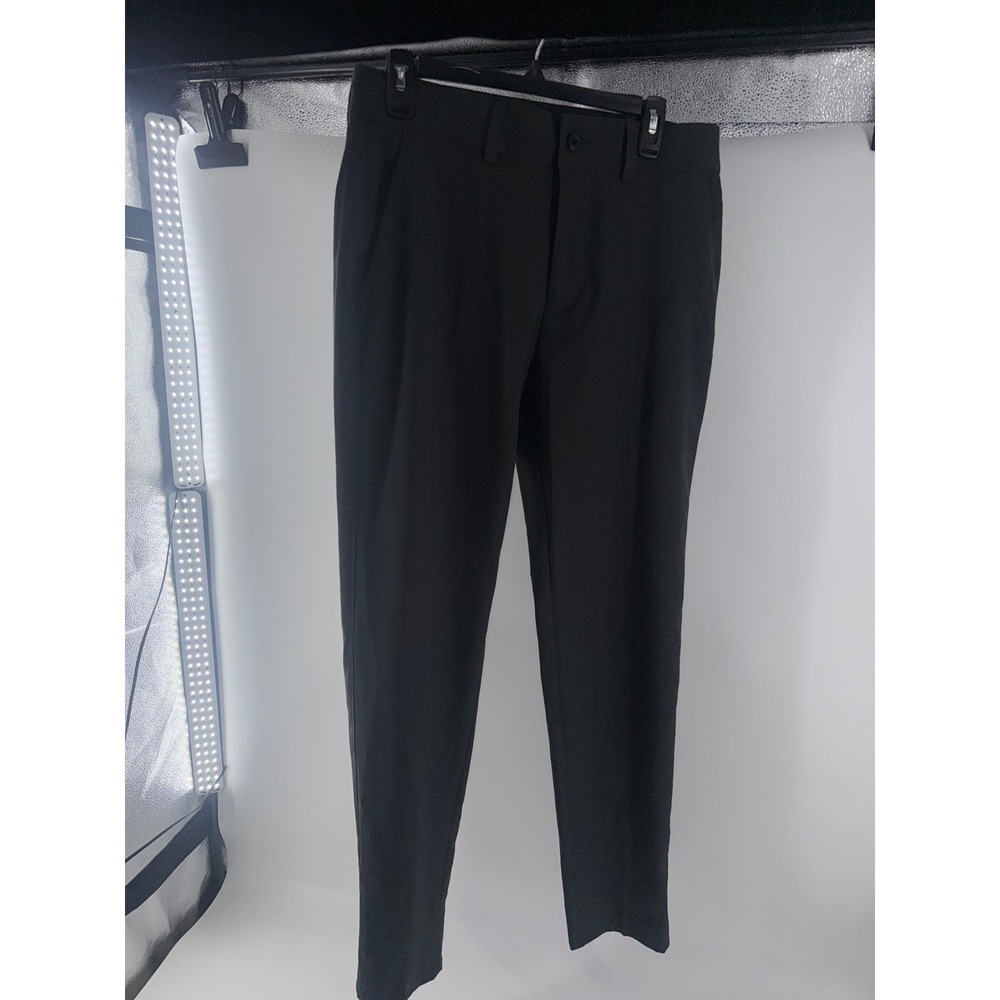 Haggar The Active Series Mens Slim Fit Dress Pants Black 32x34 WPL 386